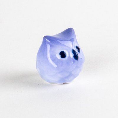 Photo5: Figurine Owl Mini-Fukurou Blue