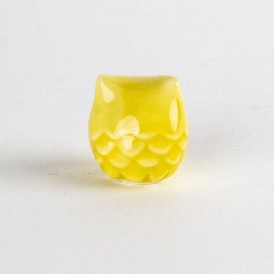 Photo3: Figurine Owl Mini-Fukurou Yellow