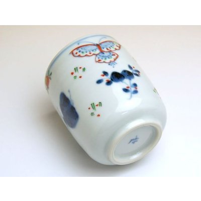 Photo4: Yunomi Tea Cup for Green Tea Tenkei kacho Butterfly (Large)