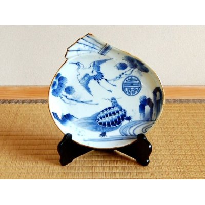 [Made in Japan] Choujyu Tsuru-kame-mon Ornamental plate