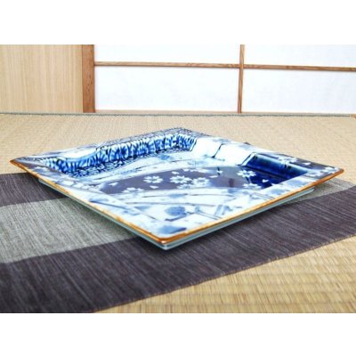 Photo3: Extra Large Plate (28.5cm) Kosome nejiri-mon