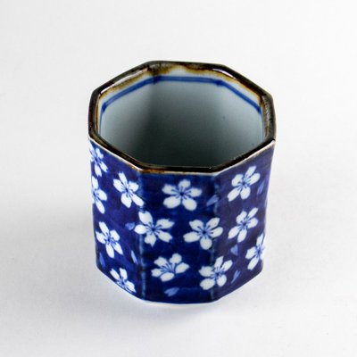 Photo3: Yunomi Tea Cup for Green Tea Sometsuke ono Cherry blossoms in wooden box