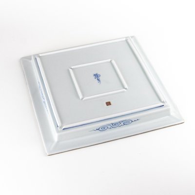 Photo4: Extra Large Square Plate Kosome-Marumon (28.5 cm/11.2 in)