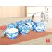 [Made in Japan] Kyou botan Tea set (5 cups & 1 pot)