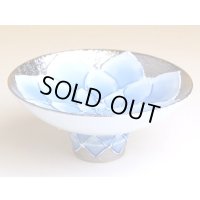 Sake Cup Daria Blue Dahlia flower (8.5cm/3.3in)