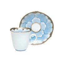 Demitasse Cup and Saucer Platinum botan