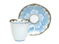 Demitasse Cup and Saucer Platinum botan