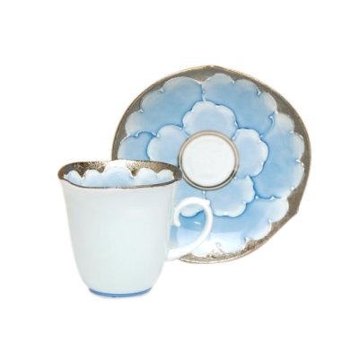[Made in Japan] Platinum botan Demitasse cup and saucer