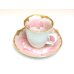 Photo4: Demitasse Cup and Saucer Kindami pink botan