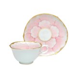 Coffee Cup and Saucer Kindami pink botan