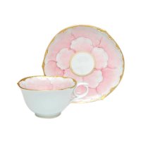 Coffee Cup and Saucer Kindami pink botan