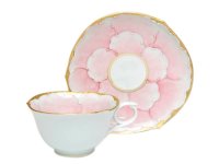 Coffee Cup and Saucer Kindami pink botan