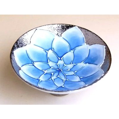 Photo4: Sake set 1 pc Tokkuri bottle and 2 pcs Cups Dahlia