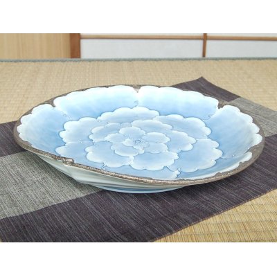 Photo2: Extra Large Plate (30cm) Platinum botan