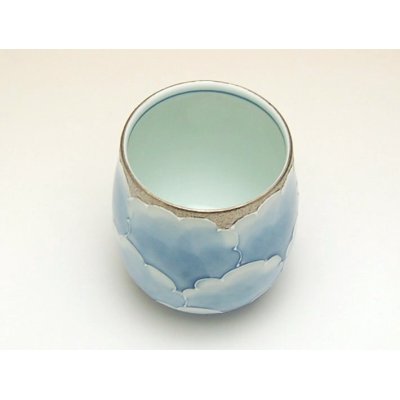 Photo2: Yunomi Tea Cup for Green Tea Platinum botan (Small)