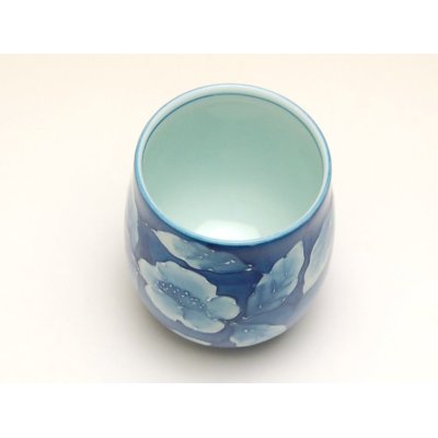 Photo2: Yunomi Tea Cup for Green Tea Kyou botan (Small)