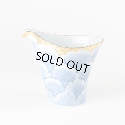 Photo1: Sake Tokkuri Pitcher Kinno botan Blue peony