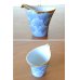 Photo3: Sake set 1 pc Tokkuri pitcher and 2 pcs Cups Kinno botan Blue peony in wooden box (3)