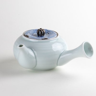 Photo1: Teapot Kyusu Plutinum botan Peony