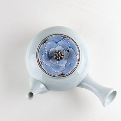 Photo3: Teapot Kyusu Plutinum botan Peony