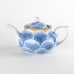 Photo1: Teapot Soto-Kin Botan Blue & Gold (1)
