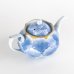 Photo3: Teapot Soto-Kin Botan Blue & Gold (3)