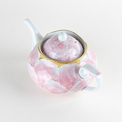 Photo2: Teapot Soto-Kin Botan Pink & Gold