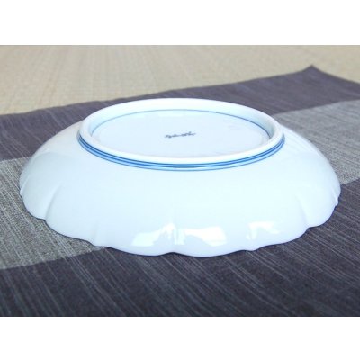 Photo3: Medium Plate (18.6cm) Iroe maru-mon sansui
