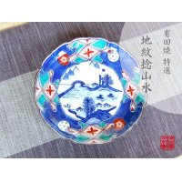 Jimon nejiri sansui Medium plate (18.6cm)