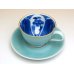 Photo3: Coffee Cup and Saucer Seiji wari sansui