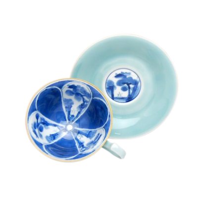 [Made in Japan] Seiji wari sansui Cup and saucer