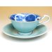 Photo2: Tea Cup and Saucer Seiji wari sansui (2)