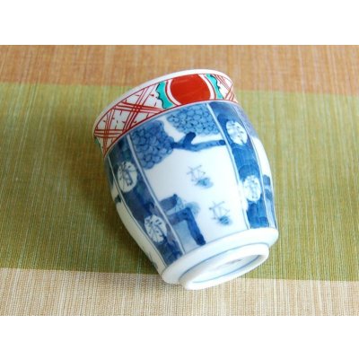 Photo3: Yunomi Tea Cup for Green Tea Somenishiki Kotobuki wari sansui