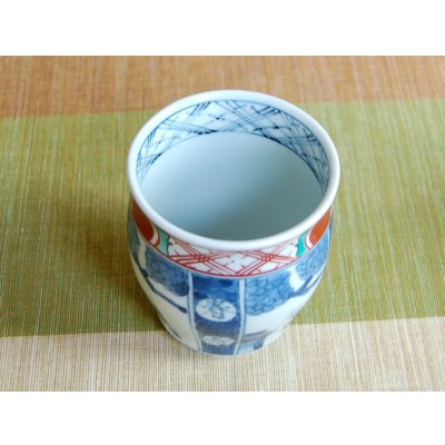 Photo4: Yunomi Tea Cup for Green Tea Somenishiki Kotobuki wari sansui