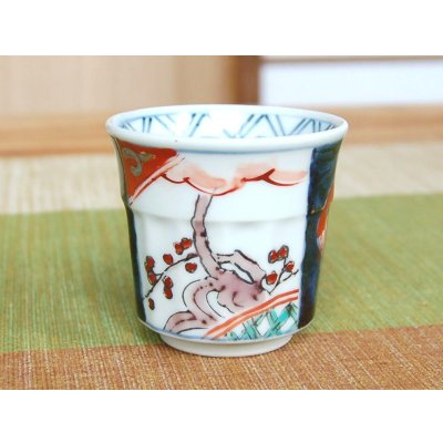 Photo5: Sake set 1 pc Tokkuri bottle and 2 pcs Cups Ko-imari Tetsuki