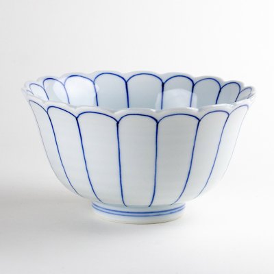 Photo1: Donburi Bowl for Noodles Kikuwari Gosu (15.3cm/6in)