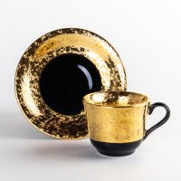 Demitasse Cup and Saucer Fuki Gold