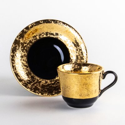 Photo1: Demitasse Cup and Saucer Fuki Gold