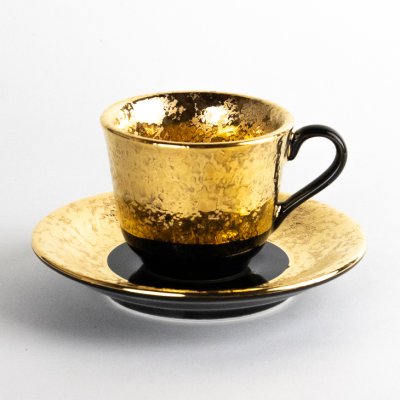 Photo2: Demitasse Cup and Saucer Fuki Gold