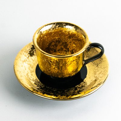 Photo3: Demitasse Cup and Saucer Fuki Gold