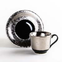 Demitasse Cup and Saucer Fuki Silver