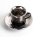 Photo3: Demitasse Cup and Saucer Fuki Silver (3)