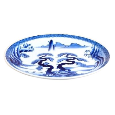 [Made in Japan] Sansui landscape Extra-large plate
