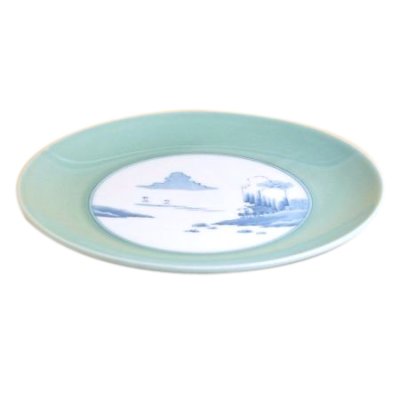 [Made in Japan] Seiji naka sansui Extra-large plate