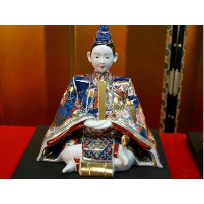 Photo2: Hina doll Ko-imari style Suwari (Doll displayed at the Girls' Festival)