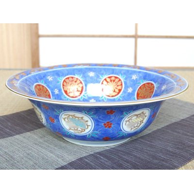 Photo2: Large Bowl (27.3cm) Ko-imari uzu nami-mon