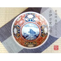 Large Bowl (24.8cm) Somenishiki araiso-mon (Red)