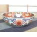 Photo2: Large Bowl (24.8cm) Somenishiki araiso-mon (Red) (2)