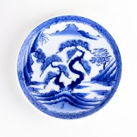 Large Plate Landscape Sansui (18 cm/7.1 in)