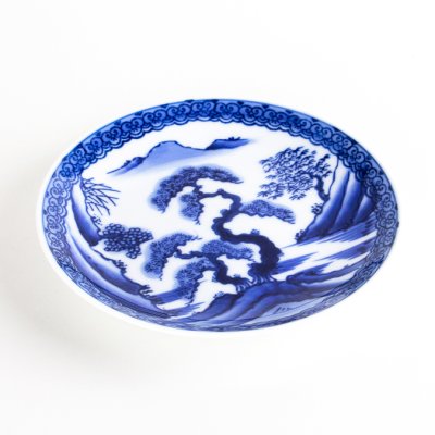 Photo2: Medium Plate Landscape Sansui (15.4 cm/6.1 in)